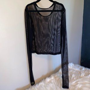 Mesh Long Sleeve Top